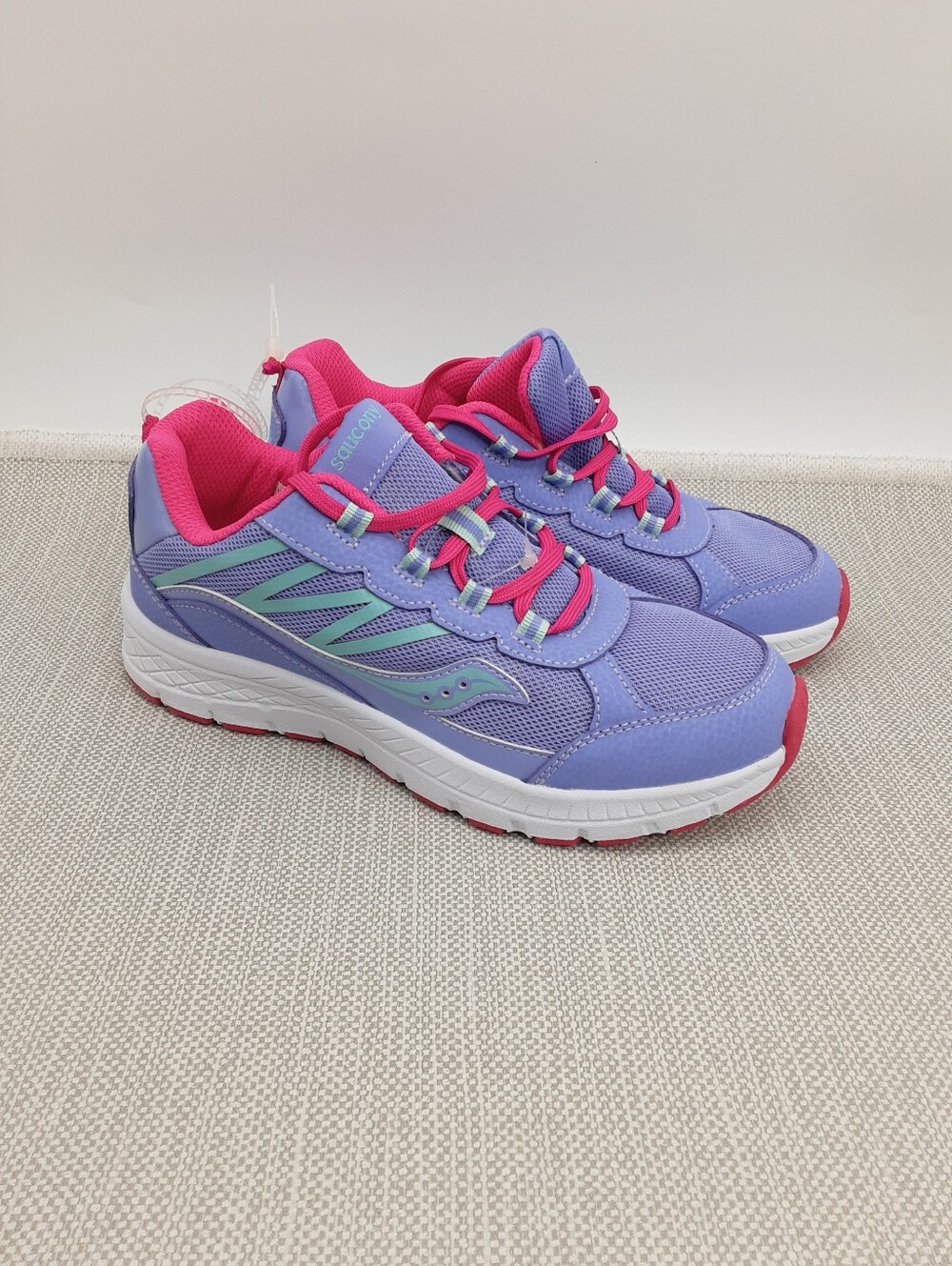 Saucony 3.5 M Girls Sneaker Running Shoes Leather Textile Youth Multicolor
